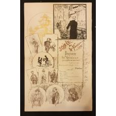 PROGRAM DE TEATRU, " SOIRE DU 4 FEVRIER 1892 " CROMOLITOGRAFIE