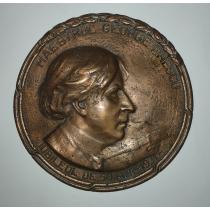 ION DIMITRIU - BARLAD, " GEORGE ENESCU - PLACHETA JUBILIARA" , bronz, 1931