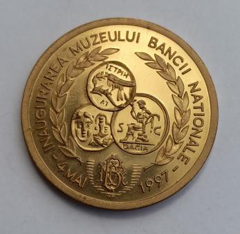 Medalie Romania - Inaugurarea Muzeului Bancii Nationale 1997
