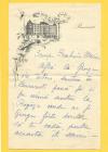 Scrisoare cu antet, Grand Hotel du Boulevard Bucuresti, grafica Mutzner